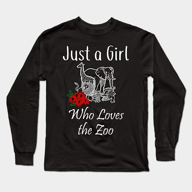 Zoo Just a Girl Who Loves the Zoo Long Sleeve T-Shirt by StacysCellar